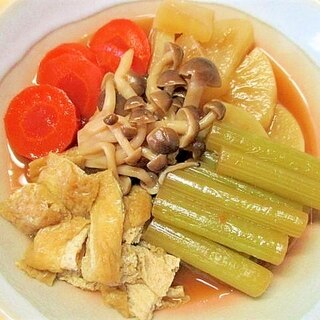 野菜としめじ・油揚げの煮物